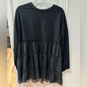 First Love Black Layered Tunic